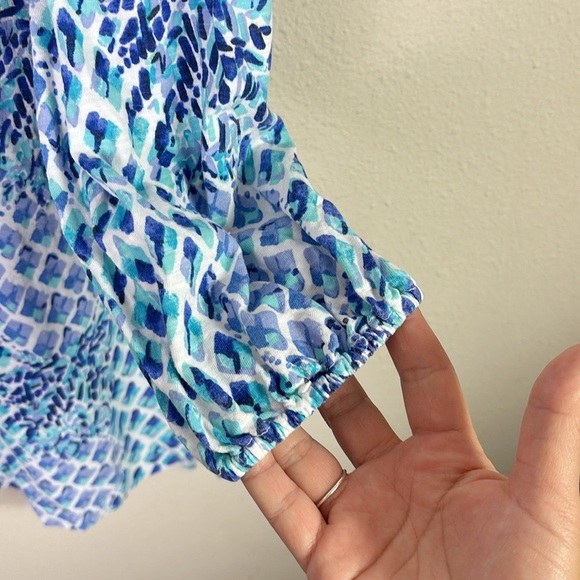 Lilly Pulitzer Resort White Toe In Joy Dress Blue Resort White size M - Picture 12 of 12